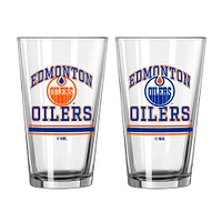 Edmonton Oilers 16oz. Pint Glass Two Pack