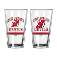 New Jersey Devils 16oz. Pint Glass Two Pack