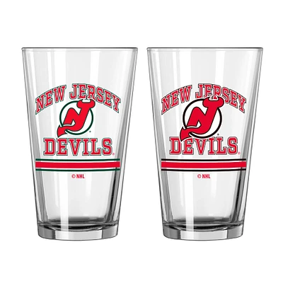 New Jersey Devils 16oz. Pint Glass Two Pack