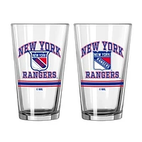 New York Rangers 16oz. Pint Glass Two Pack