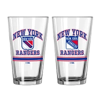 New York Rangers 16oz. Pint Glass Two Pack