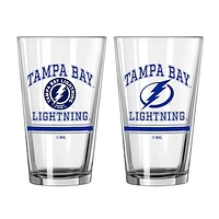 Tampa Bay Lightning 16oz. Pint Glass Two Pack