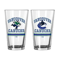 Vancouver Canucks 16oz. Pint Glass Two Pack