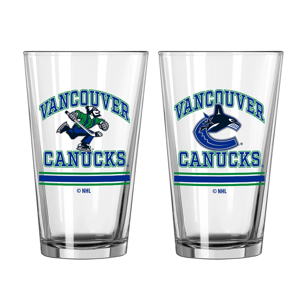 Vancouver Canucks 16oz. Pint Glass Two Pack