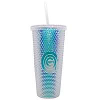 Chicago Cubs 24oz. Iridescent Studded Travel Tumbler with Straw