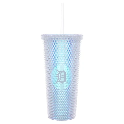 Detroit Tigers 24oz. Iridescent Studded Travel Tumbler with Straw