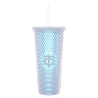 Minnesota Twins 24oz. Iridescent Studded Travel Tumbler with Straw