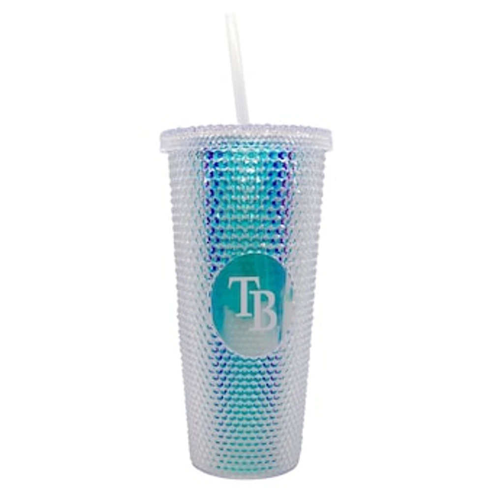 Tampa Bay Rays 24oz. Iridescent Studded Travel Tumbler with Straw