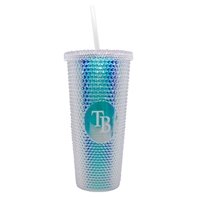 Tampa Bay Rays 24oz. Iridescent Studded Travel Tumbler with Straw