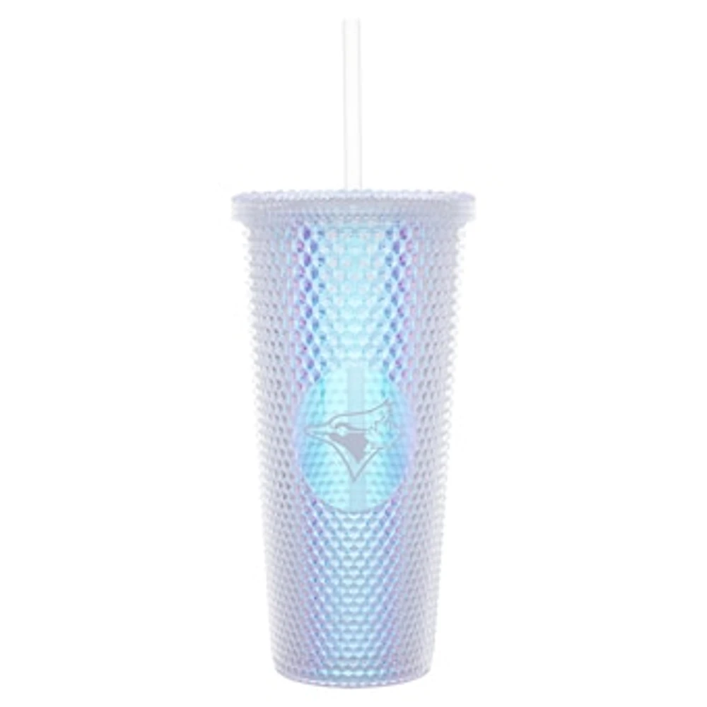 Toronto Blue Jays 24oz. Iridescent Studded Travel Tumbler with Straw