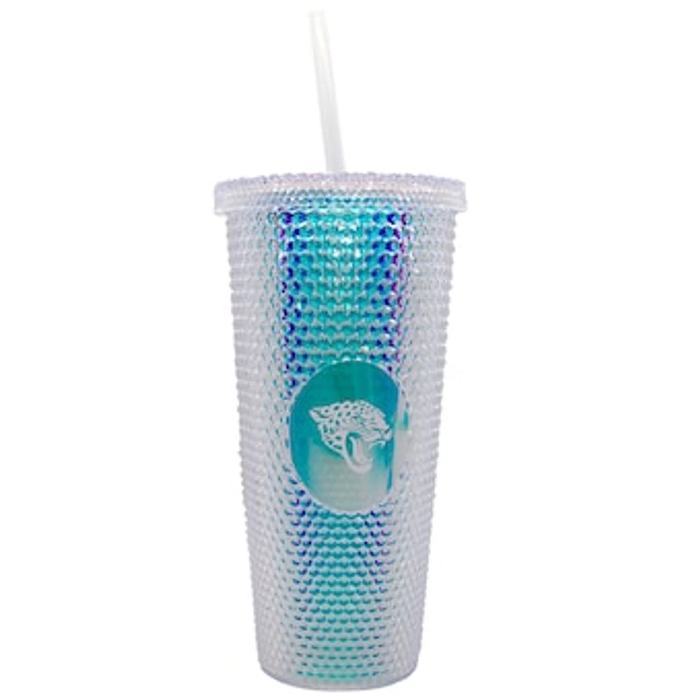 Jacksonville Jaguars 24oz. Iridescent Studded Travel Tumbler with Straw