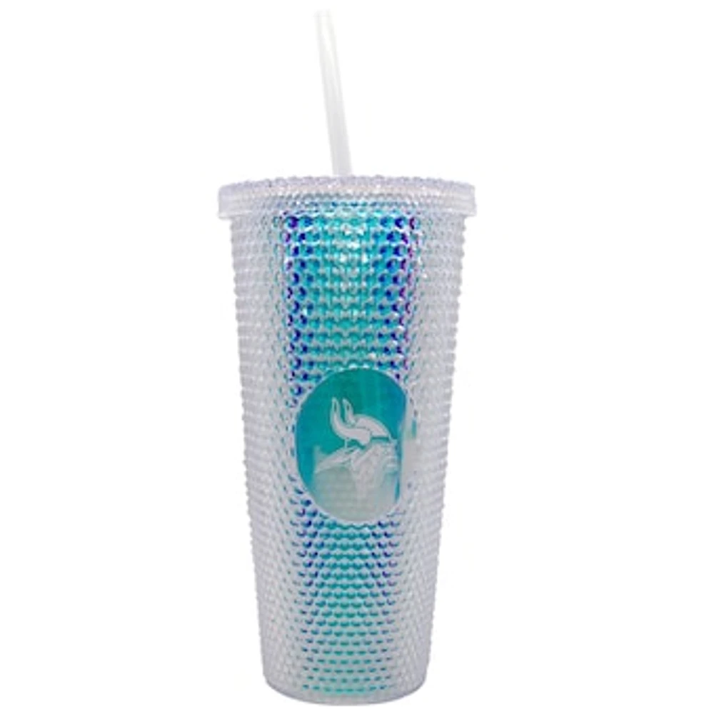 Minnesota Vikings 24oz. Iridescent Studded Travel Tumbler with Straw