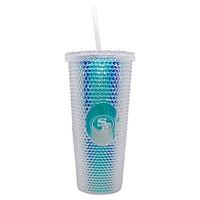 San Francisco 49ers 24oz. Iridescent Studded Travel Tumbler with Straw