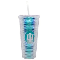 Indiana Hoosiers 24oz. Iridescent Studded Travel Tumbler with Straw