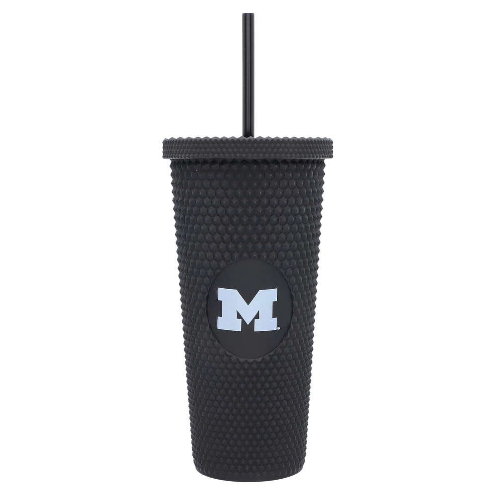 Michigan Wolverines 24oz. Logo Studded Tumbler