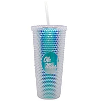 Ole Miss Rebels 24oz. Iridescent Studded Travel Tumbler with Straw