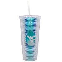 West Virginia Mountaineers 24oz. Iridescent Studded Travel Tumbler with Straw