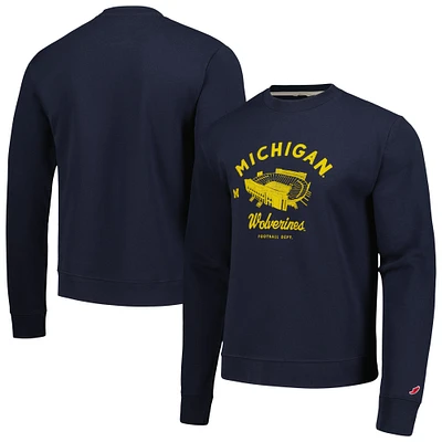 Men's League Collegiate Wear Navy Michigan Wolverines Stadium Essential Pullover Sweatshirt