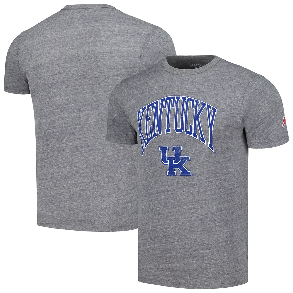 Men's League Collegiate Wear Heather Gray Kentucky Wildcats Tall Arch Victory Falls Tri-Blend T-Shirt