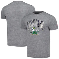 Men's League Collegiate Wear Heather Gray Notre Dame Fighting Irish Tall Arch Victory Falls Tri-Blend T-Shirt