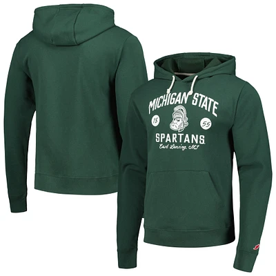 Men's League Collegiate Wear  Green Michigan State Spartans Bendy Arch Essential Pullover Hoodie