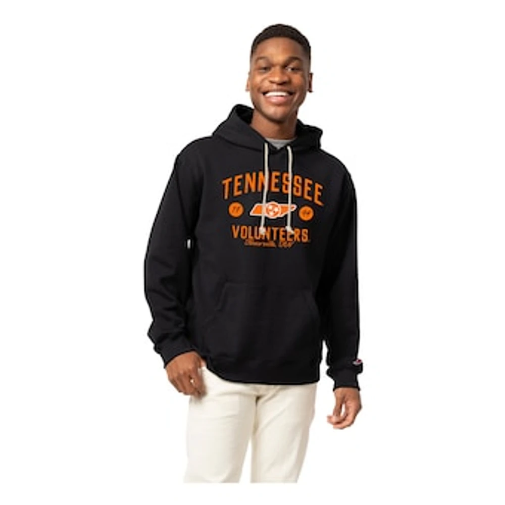 Men's League Collegiate Wear  Black Tennessee Volunteers Bendy Arch Essential Pullover Hoodie