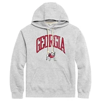 Men's League Collegiate Wear  Heather Gray Georgia Bulldogs Tall Arch Essential Pullover Hoodie