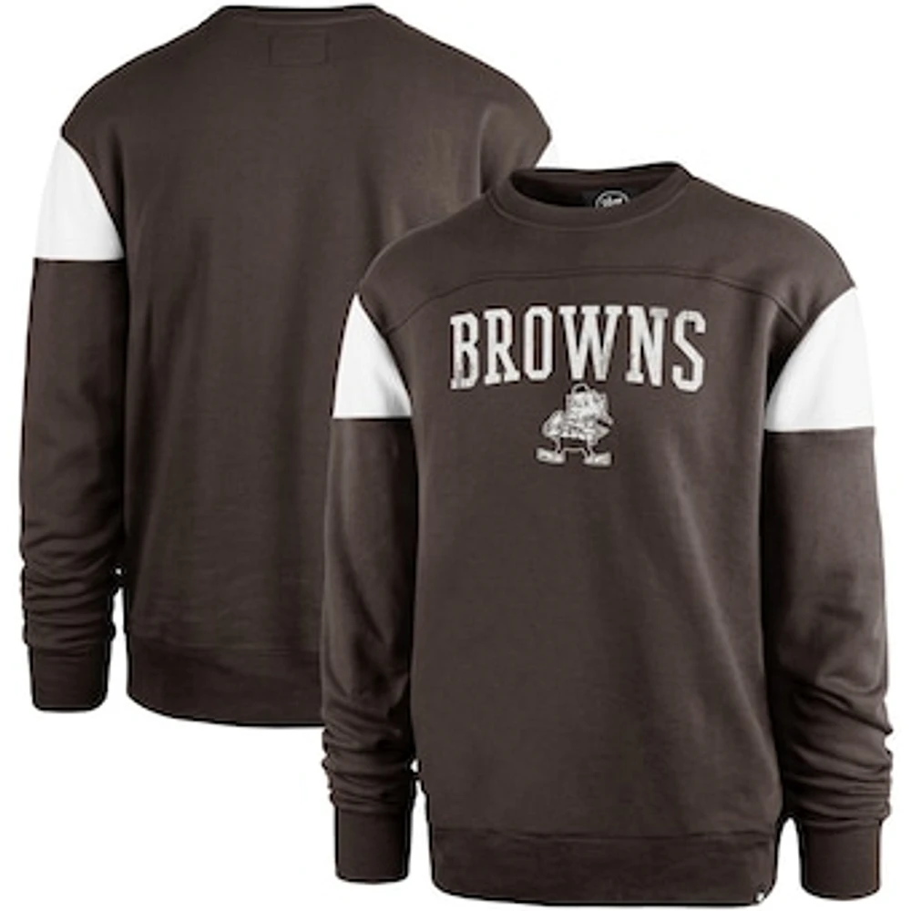 Men's '47 Brown Cleveland Browns Groundbreaker Onset Pullover Sweatshirt