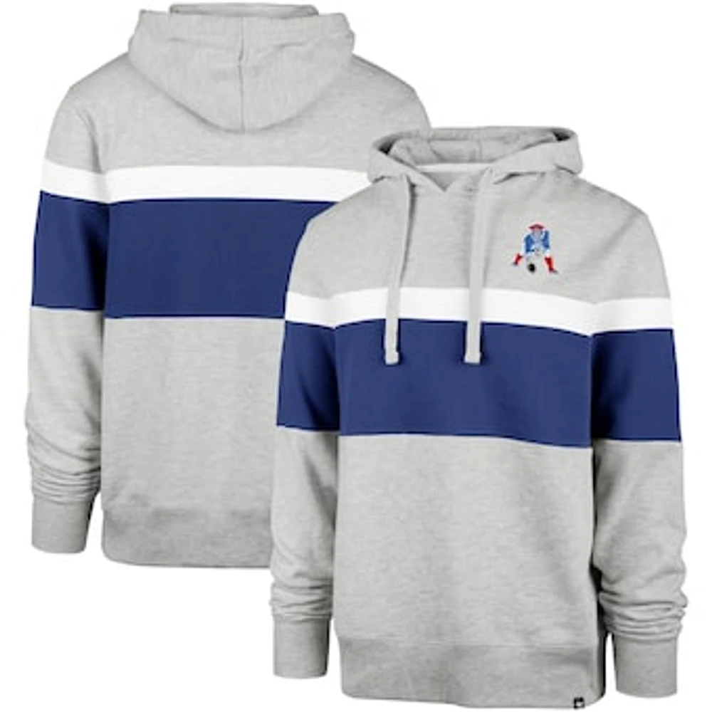 Men's '47 Heather Gray New England Patriots Warren Pullover Hoodie