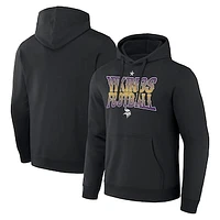 Men's NFL x Darius Rucker Collection by Fanatics  Black Minnesota Vikings Rock N' Football Pullover Hoodie