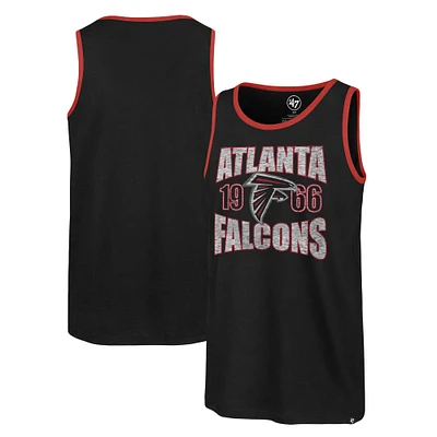 Men's '47 Black Atlanta Falcons Upload Franklin Tank Top