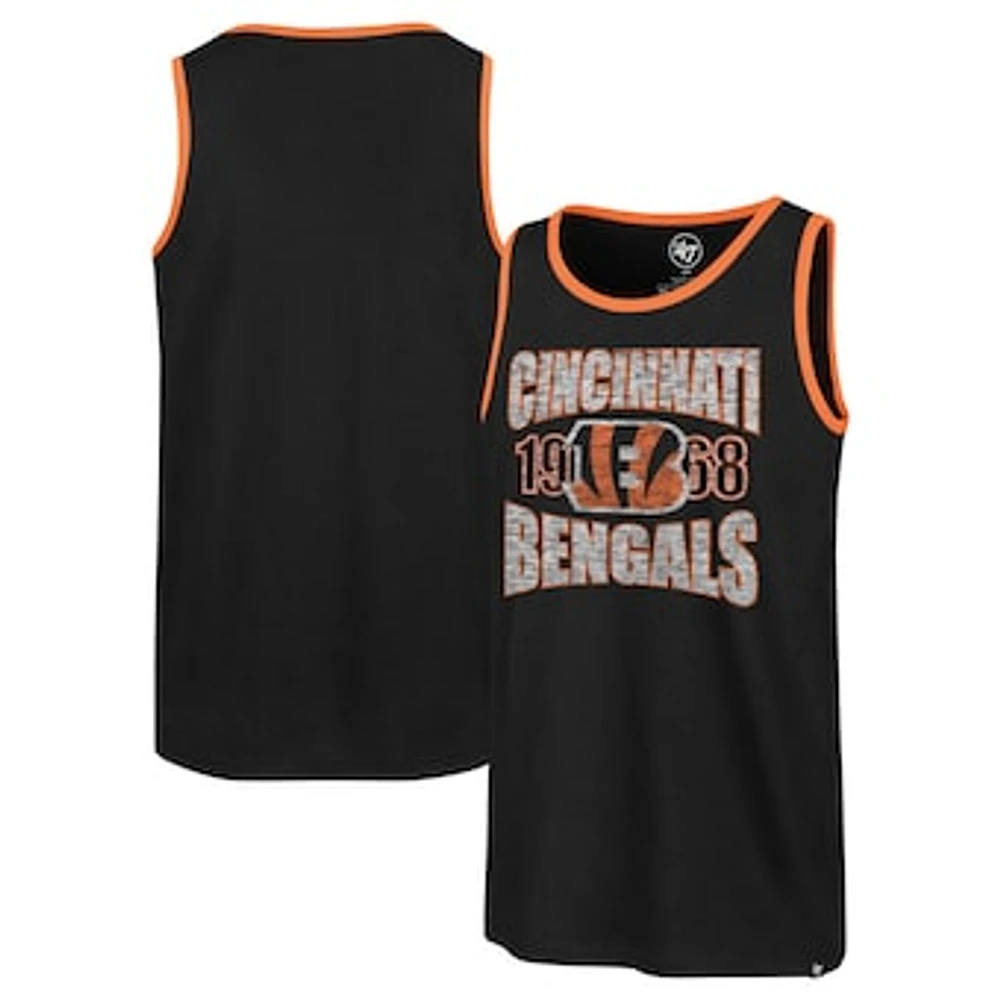 Men's '47 Black Cincinnati Bengals Upload Franklin Tank Top