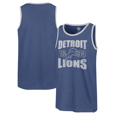 Men's '47 Blue Detroit Lions Upload Franklin Tank Top