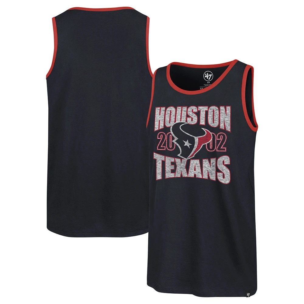 Men's '47 Navy Houston Texans Upload Franklin Tank Top