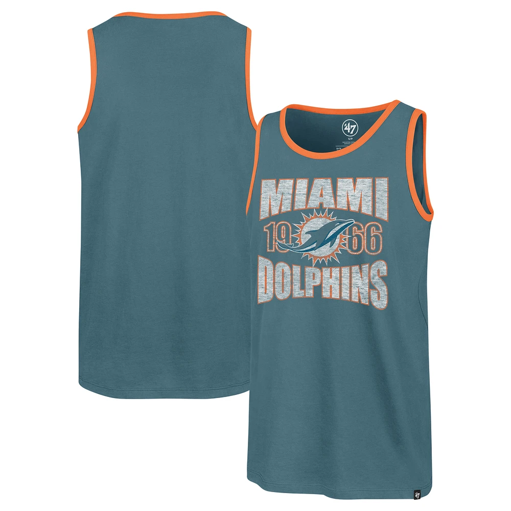 Men's '47 Aqua Miami Dolphins Upload Franklin Tank Top