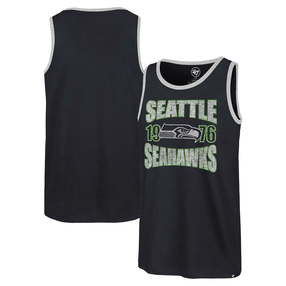 Men's '47 College Navy Seattle Seahawks Upload Franklin Tank Top