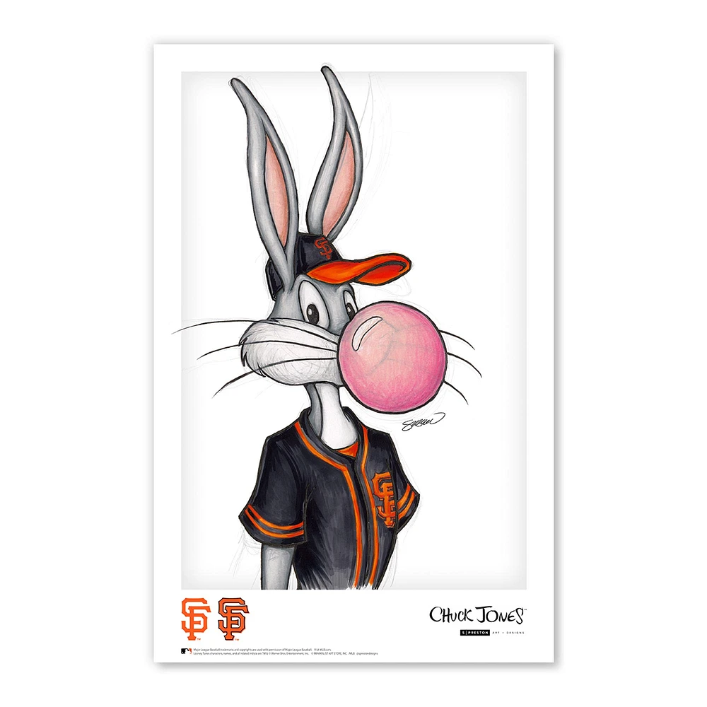 Bugs Bunny San Francisco Giants 11" x 17" Poster Print