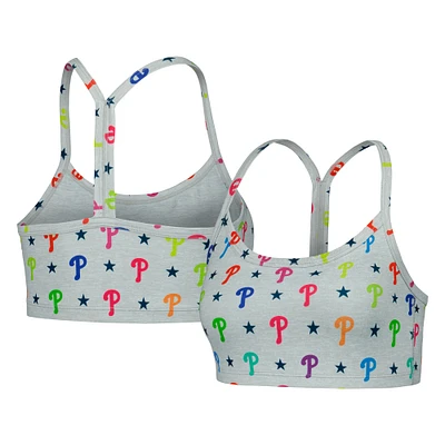 Women's Terez Gray Philadelphia Phillies TLC Rainbow Bra