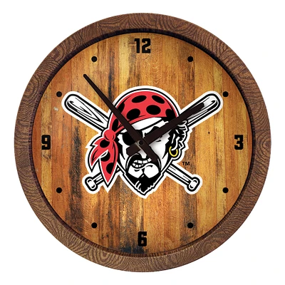Pittsburgh Pirates 20.25" Faux Barrel Top Clock
