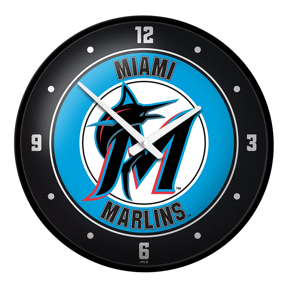 Miami Marlins 17.5" Modern Disc Wall Clock