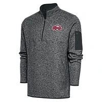 Men's Antigua Heather Birmingham Barons Big & Tall Fortune Quarter-Zip Pullover Jacket