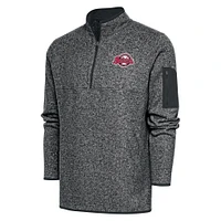 Men's Antigua Heather Birmingham Barons Big & Tall Fortune Quarter-Zip Pullover Jacket