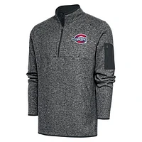 Men's Antigua Heather Greenville Drive Big & Tall Fortune Quarter-Zip Pullover Jacket
