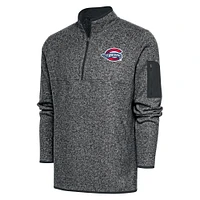 Men's Antigua Heather Greenville Drive Big & Tall Fortune Quarter-Zip Pullover Jacket