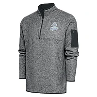 Men's Antigua  Heather Gray Hartford Yard Goats Big & Tall Fortune Quarter-Zip Pullover Jacket