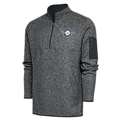 Men's Antigua  Heather Gray Las Vegas Aviators Big & Tall Fortune Quarter-Zip Pullover Jacket