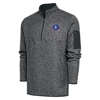 Men's Antigua Heather Round Rock Express Big & Tall Fortune Quarter-Zip Pullover Jacket