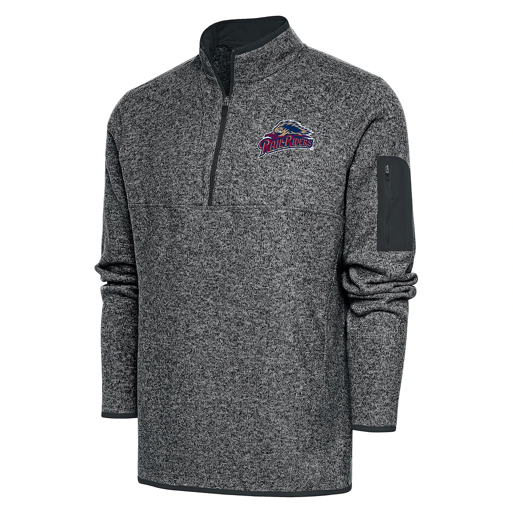 Men's Antigua Heather Scranton Wilkes-Barre RailRiders Big & Tall Fortune Quarter-Zip Pullover Jacket