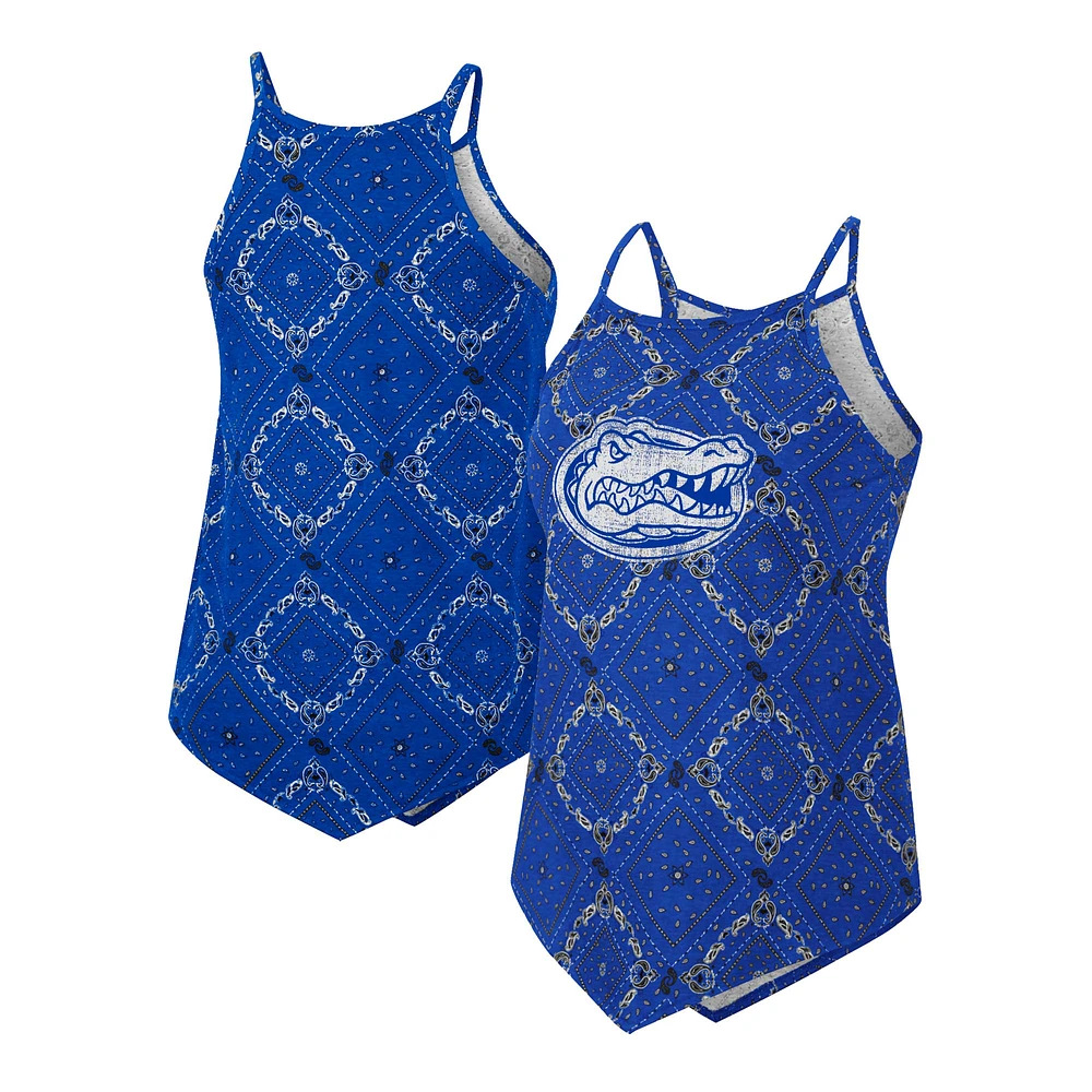 Women's Colosseum x Wrangler Royal Florida Gators Bandana Tank Top