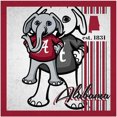 Alabama Crimson Tide 10" x 10" Greatest Hits Team Sign